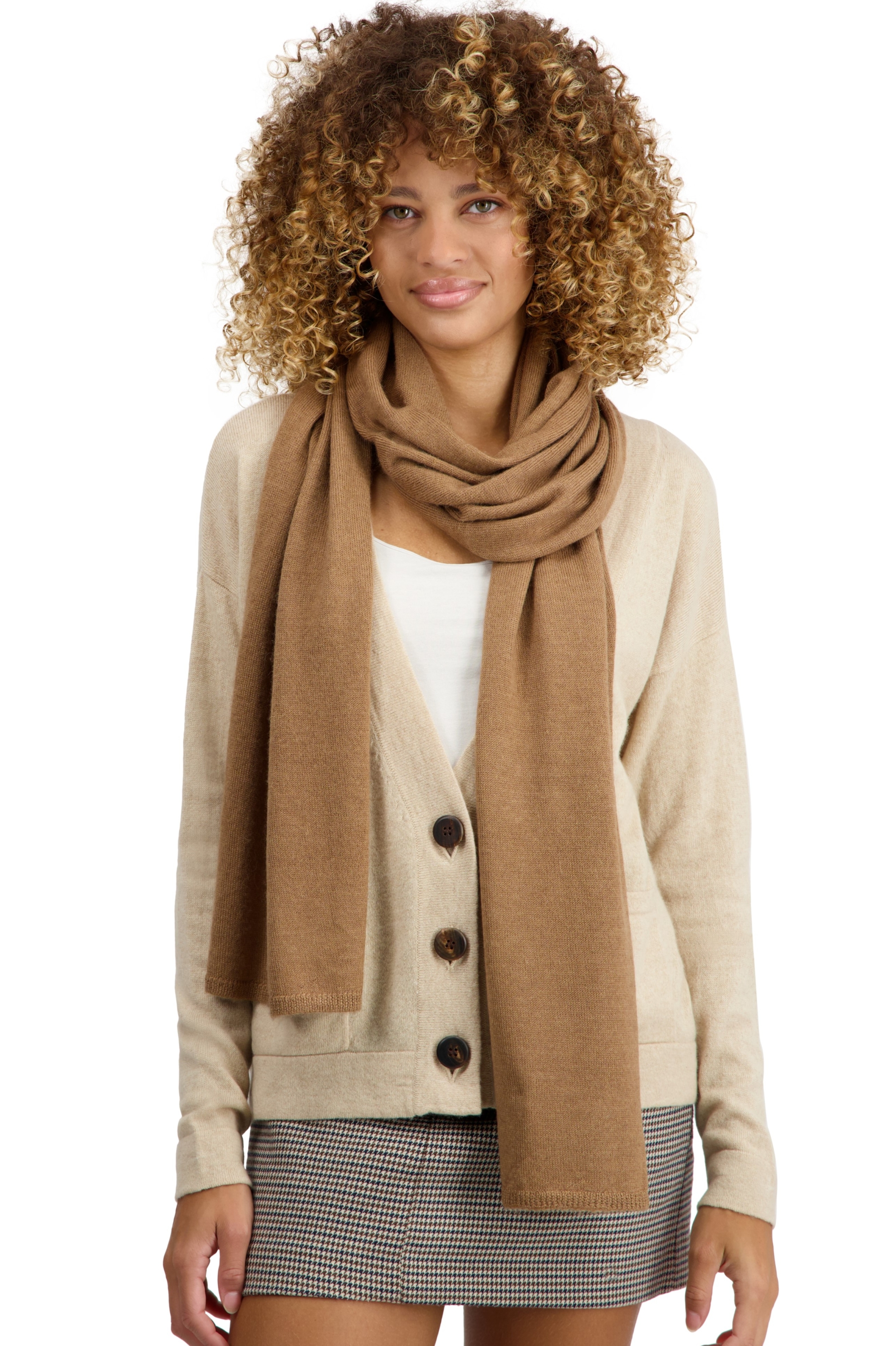 Baby Alpaca accessories scarf mufflers vancouver caramel 210 x 45 cm